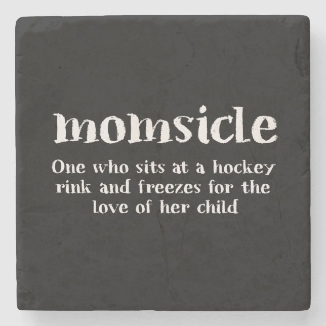 Momsicle - Hockey mamma Stenunderlägg (Framsidan)