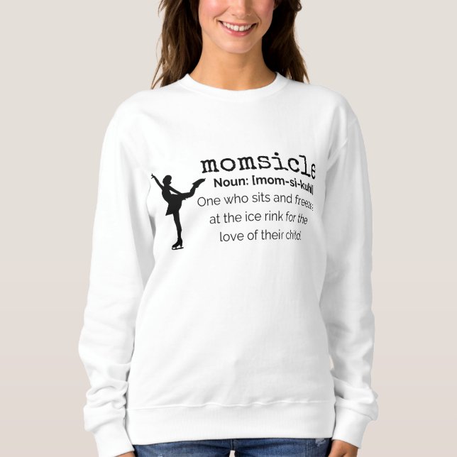 "Momsicle" Hoodie - Figur Skating Gift T Shirt (Framsida)