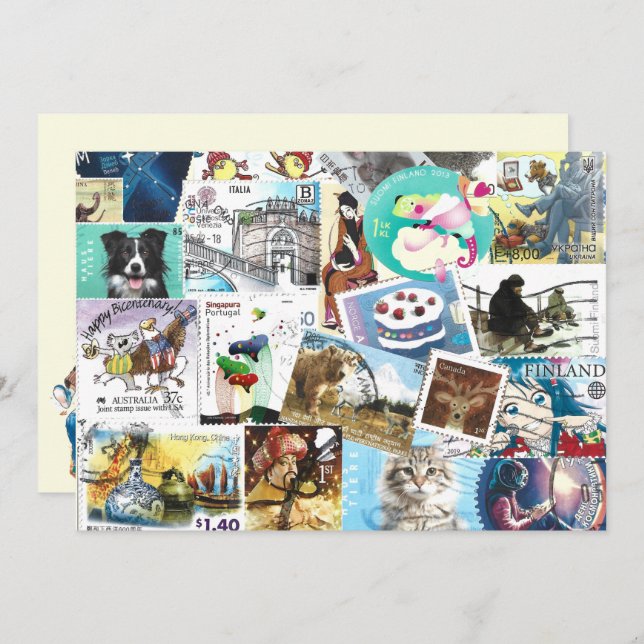 Momskort för Frimärke i stadiet (Fram/baksida)