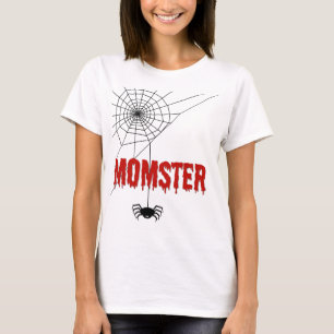 Momster Blodstänkt Fontän och Spindel T Shirt