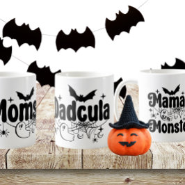 Momster, Dadcula och Mamma Monster Matching Kaffemugg