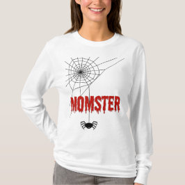 Momster Dripping Blood Font and Spider T Shirt
