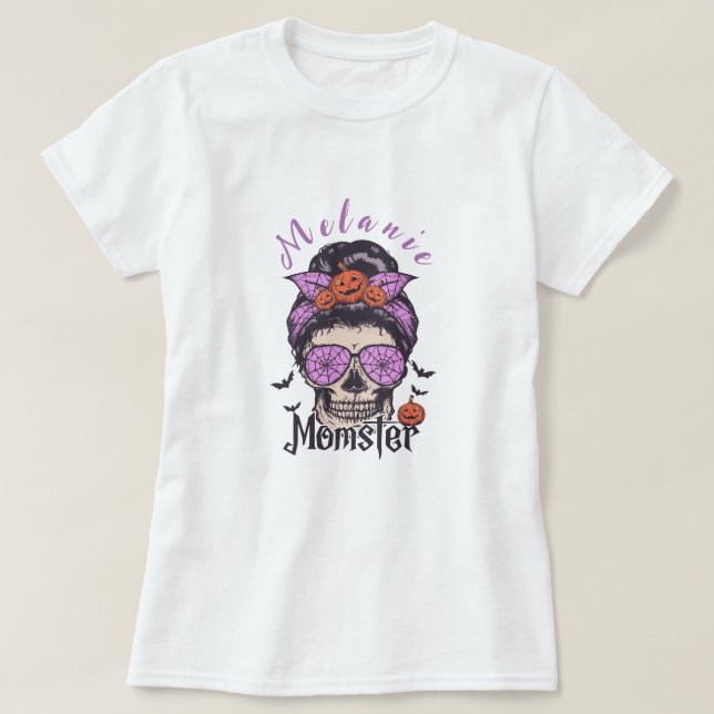 Momster Halloween Gift för Mamma T Shirt (Design framsida)