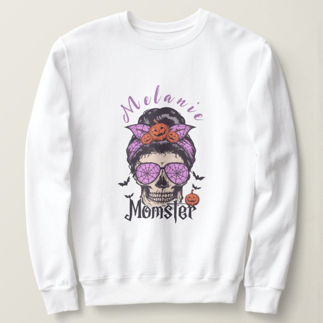 Momster Halloween Gift för Mamma T Shirt (Design framsida)