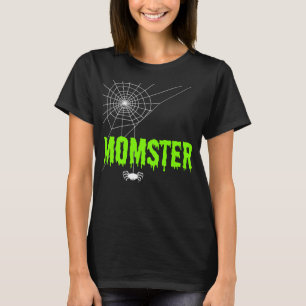 Momster Lime Green Ppping Font, Spindelnät T-shirt