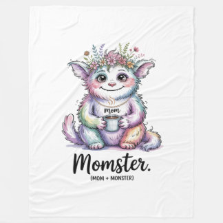 Momster. (Mom + Monster) Fleecefilt