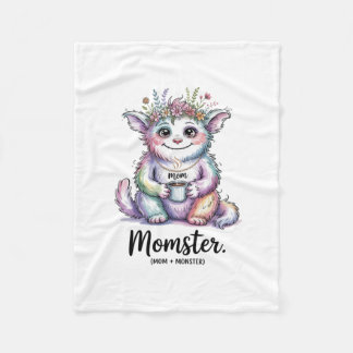 Momster. (Mom + Monster) Fleecefilt