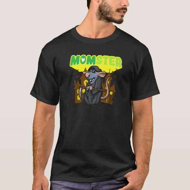 Momster Monster Mom Scary Halloween Mommy Creepy C T Shirt (Framsida)