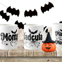 Momster och Dadcula Matching Family Halloween Mugg