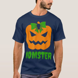 Momster Pumpkin bow Mamma Halloween costume spooky T Shirt