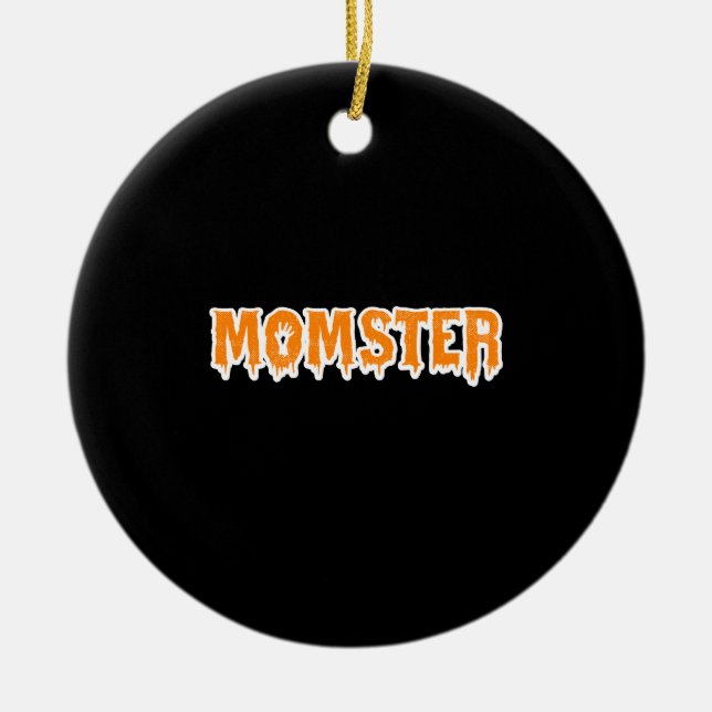 Momster T-Shirt Funny Mamma Halloween Costume Julgransprydnad Keramik (Framsidan)