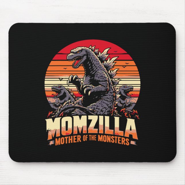 Momzilla Mor i Monsters Retro Birthday m Musmatta (Framsidan)