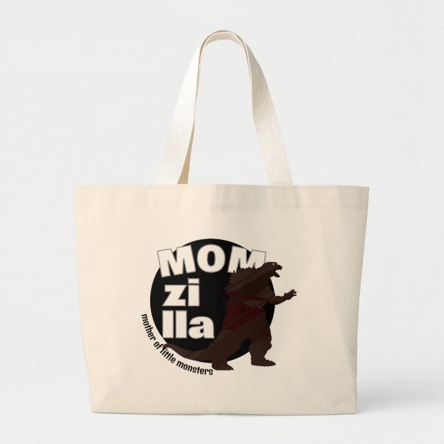Momzilla Tote Bag Jumbo Tygkasse (Framsidan)