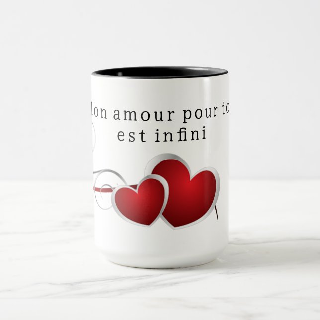 Mon amour pour toi est infini. mugg (Center)