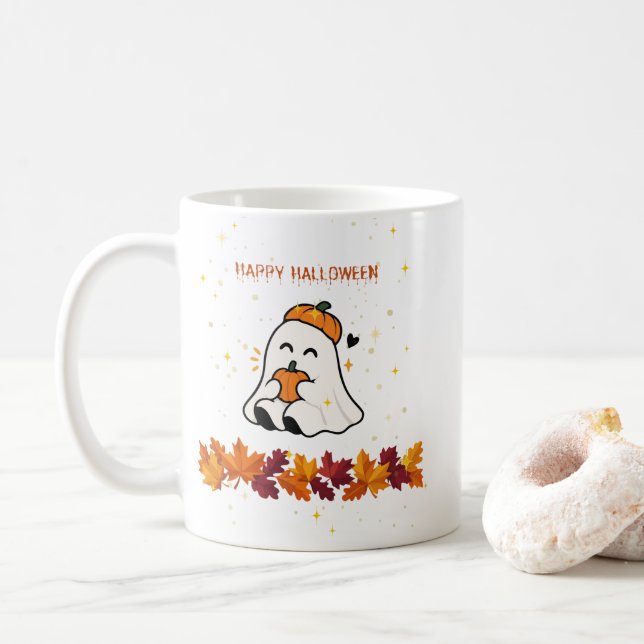 MON BEAU FANTOME D HALLOWEEN  KAFFEMUGG (Med munk)