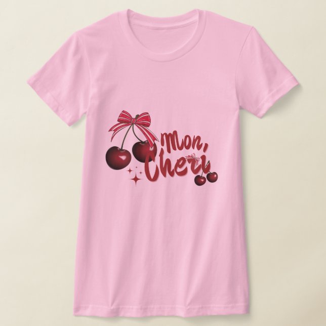 Mon Cheri romantiska körsbärsstil  T Shirt (Laydown)