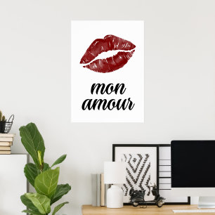 Mon kärlek läppar poster