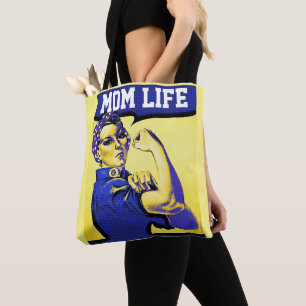 MON LIFE ROSIE THE RIVETER TOTE BAG PURSE TYGKASSE