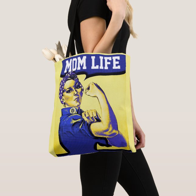 MON LIFE ROSIE THE RIVETER TOTE BAG PURSE TYGKASSE (Närbild)
