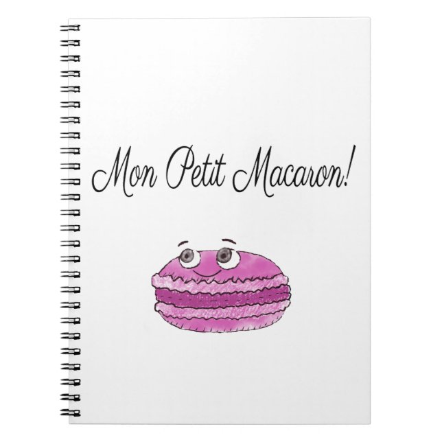 Mon Petit Macaron Anteckningsbok Med Spiral (Framsidan)