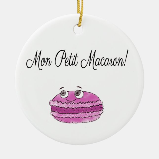Mon Petit Macaron Julgransprydnad Keramik (Framsidan)