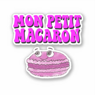 Mon Petit Macaron Retro Groovy Text Klistermärken