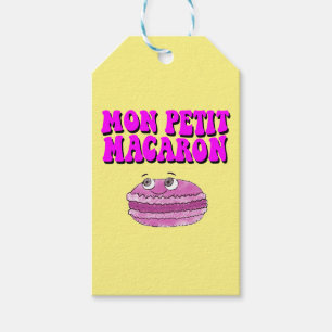Mon Petit Macaron Retro Groovy Text Presentetikett