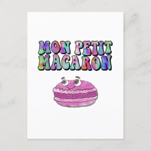 Mon Petit Macaron Retro Tie Dye Groovy Text Vykort