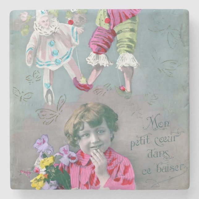 Mon petite coeur dans ce baiser stenunderlägg (Framsidan)