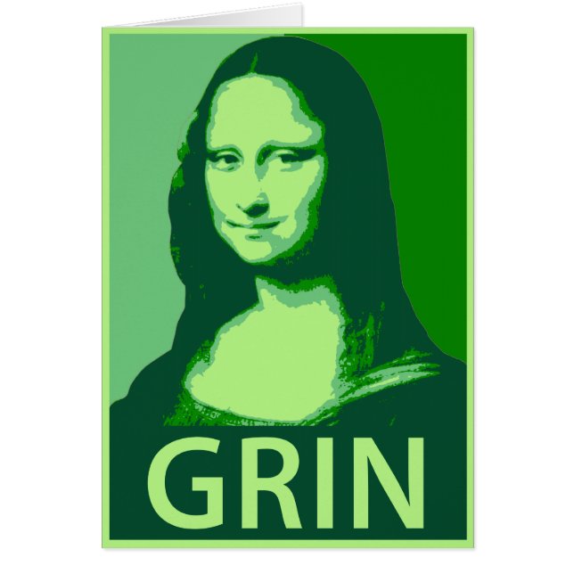 Mona flina Lisa Hälsningskort (Framsidan)