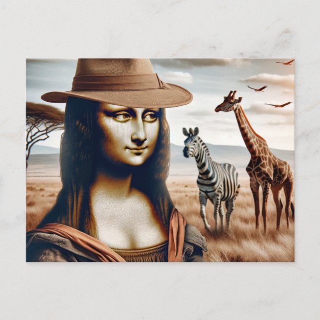 Mona Goes på Safari Vykort (Framsida)