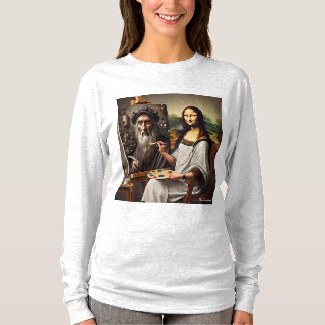 Mona gör Da Vinci-kvinnors T-Shirt (Framsida)