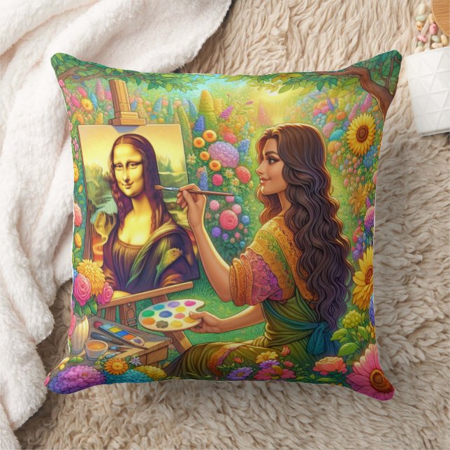 Mona is drawing Mona Kudde (Filt)