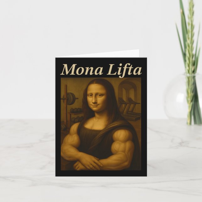 Mona Lifta Bodybuilding Funny Gift Kort (Framsida)