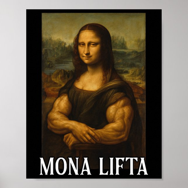 Mona Lifta Bodybuilding Funny Gift Poster (Framsidan)