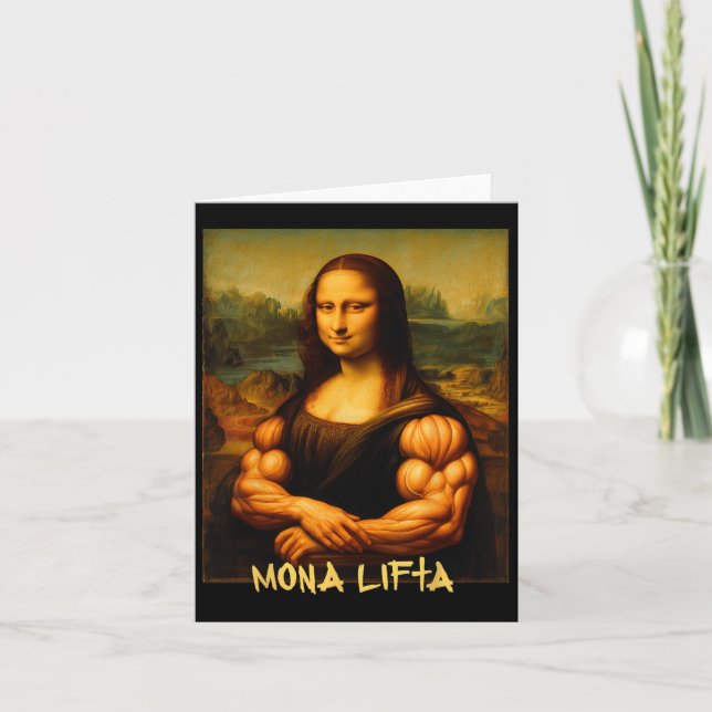 Mona Lifta Muscle Mona Lisa Bodybuild der Gym och  Kort (Framsida)