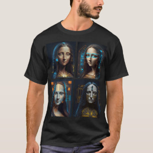 Mona Lisa 4 Cyborgs T Shirt