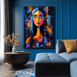 Mona Lisa – Abstrakt geometrisk tolkning Poster