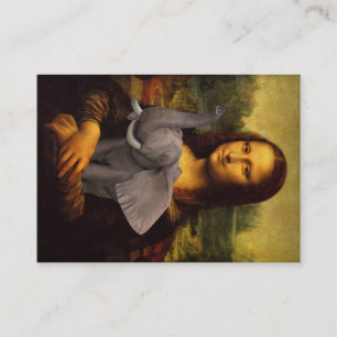 Mona Lisa älskar elefanter Visitkort