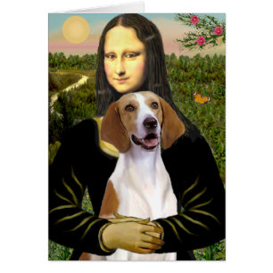 Mona Lisa - American Foxhound Hälsningskort