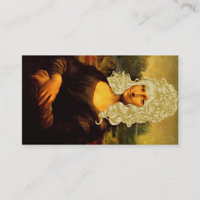 Mona Lisa ändrade hennes hairstil Visitkort (Framsida)