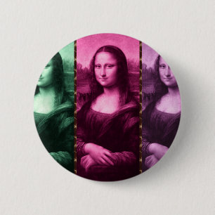 Mona Lisa Animal Print Grönt Rosa Lila Knapp