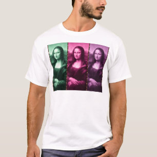 Mona Lisa Animal Print Grönt Rosa Lila Tee Shirt