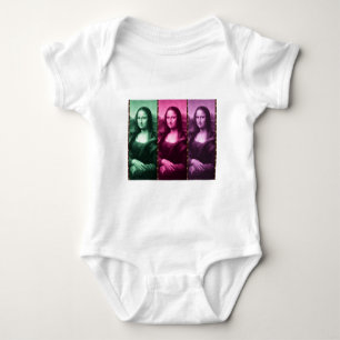 Mona Lisa Animal Print Grönt Rosa Lila Tee Shirt
