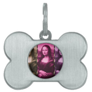 Mona Lisa Animal Print Lila Rosa Chocolate ID-bricka Husdjur