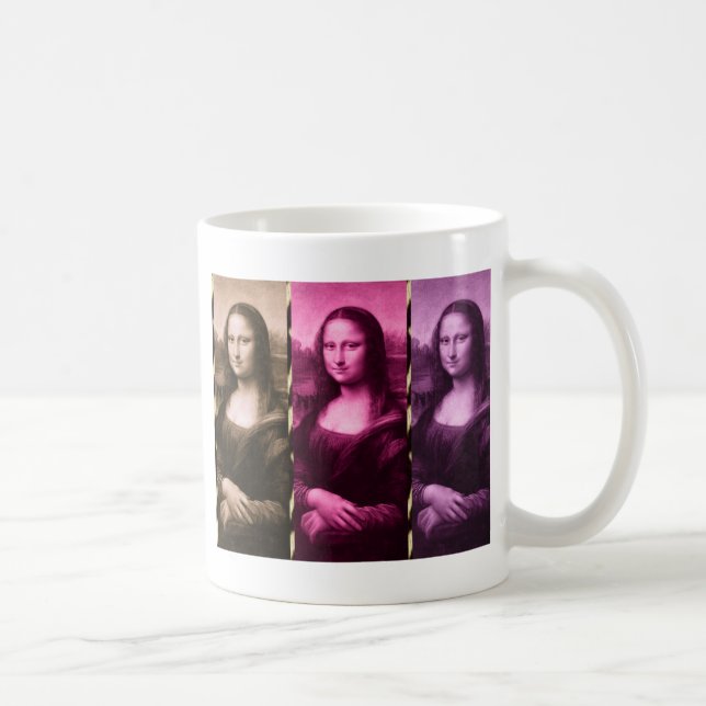 Mona Lisa Animal Print Lila Rosa Chocolate Kaffemugg (Höger)