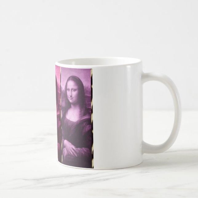 Mona Lisa Animal Print Lila Rosa Chocolate Kaffemugg (Höger)