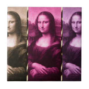 Mona Lisa Animal Print Lila Rosa Chocolate Kakelplatta