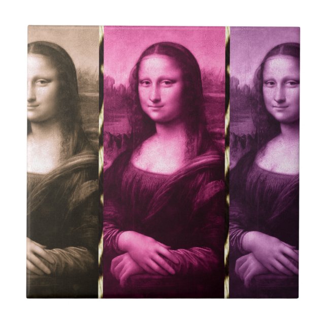 Mona Lisa Animal Print Lila Rosa Chocolate Kakelplatta (Framsidan)