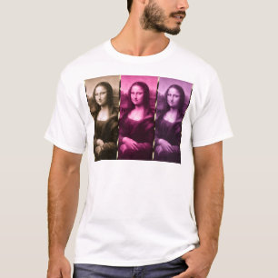 Mona Lisa Animal Print Lila Rosa Chocolate T Shirt